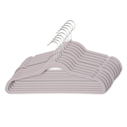 Umeraș antialunecare acoperit cu catifea ivoir, bară pentru pantaloni - ideal pentru rochii, fuste, pantaloni, bluze și tricouri - HUMERO