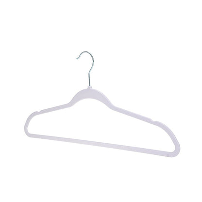 Umeraș din plastic alb cu bară pentru pantaloni - ideal pentru rochii, fuste, pantaloni, bluze și tricouri - HUMERO