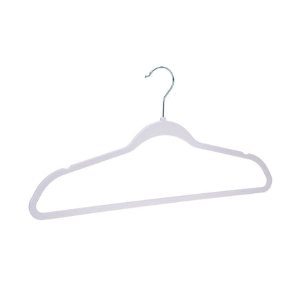 Umeraș din plastic alb cu bară pentru pantaloni - ideal pentru rochii, fuste, pantaloni, bluze și tricouri - HUMERO