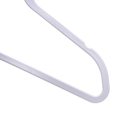Umeraș din plastic alb cu bară pentru pantaloni - ideal pentru rochii, fuste, pantaloni, bluze și tricouri - HUMERO